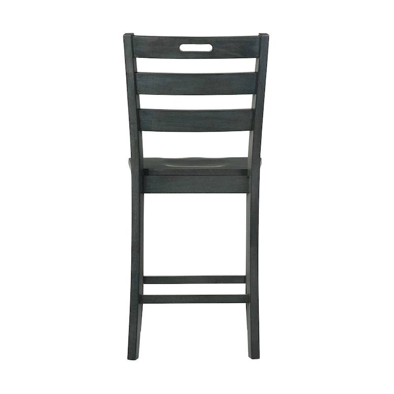 Rangel Rustic Wood Ladder Back Counter Height Chairs by Furniture of America (Set of 2)