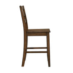 Rangel Rustic Wood Ladder Back Counter Height Chairs by Furniture of America (Set of 2)