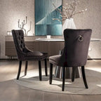 Velvet Upholstered Dining Chair 2-Pcs Set