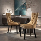 Velvet Upholstered Dining Chair 2-Pcs Set