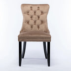 Velvet Upholstered Dining Chair 2-Pcs Set
