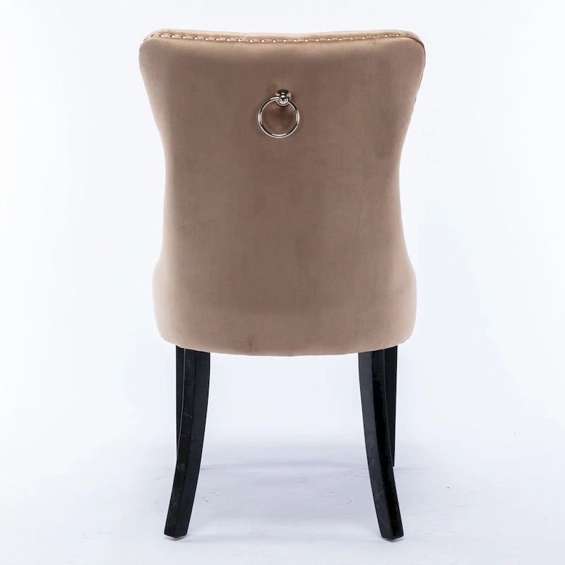 Velvet Upholstered Dining Chair 2-Pcs Set