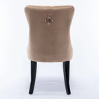 Velvet Upholstered Dining Chair 2-Pcs Set
