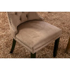 Velvet Upholstered Dining Chair 2-Pcs Set