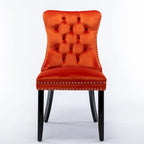 Velvet Upholstered Dining Chair 2-Pcs Set