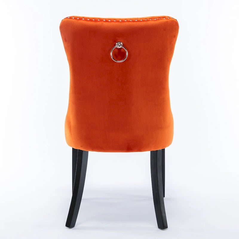 Velvet Upholstered Dining Chair 2-Pcs Set