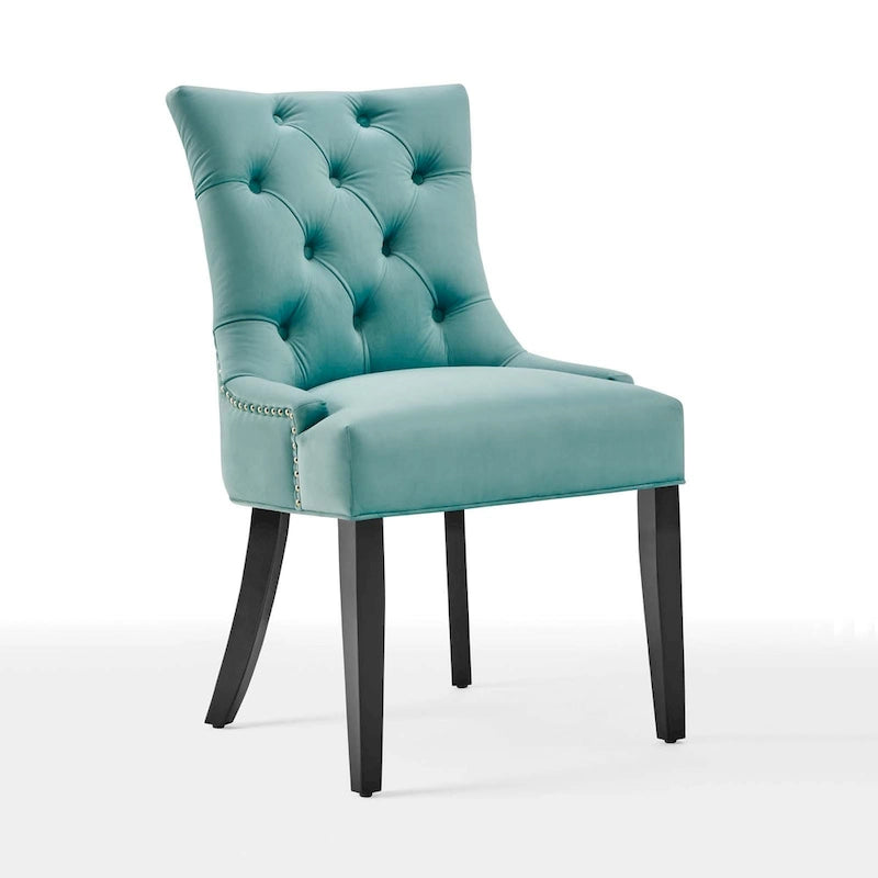 Silver Orchid Kornman Velvet Dining Side Chairs (Set of 2)