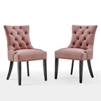 Silver Orchid Kornman Velvet Dining Side Chairs (Set of 2)