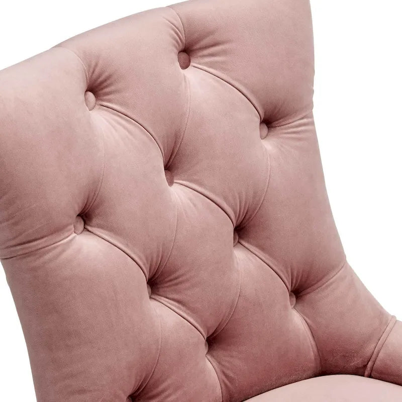 Silver Orchid Kornman Velvet Dining Side Chairs (Set of 2)