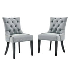 Silver Orchid Kornman Velvet Dining Side Chairs (Set of 2)