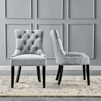 Silver Orchid Kornman Velvet Dining Side Chairs (Set of 2)