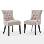 Silver Orchid Kornman Velvet Dining Side Chairs (Set of 2)