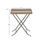 Metal Accent Table - Gold - Roche River Decor - 14W x 21L x 25H