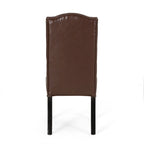 Harriet Contemporary Tufted Faux Leather Dining Chairs (Set of 2) by Christopher Knight Home - 21.50 L x 25.75 W x 41.50 H