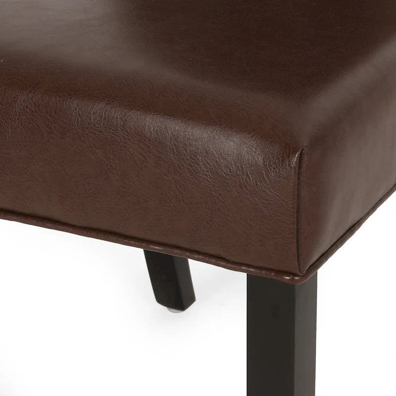 Harriet Contemporary Tufted Faux Leather Dining Chairs (Set of 2) by Christopher Knight Home - 21.50 L x 25.75 W x 41.50 H