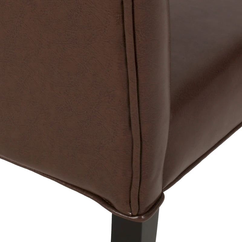 Harriet Contemporary Tufted Faux Leather Dining Chairs (Set of 2) by Christopher Knight Home - 21.50 L x 25.75 W x 41.50 H