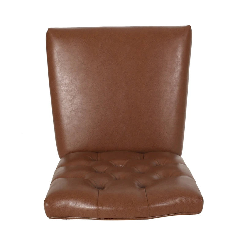 Harriet Contemporary Tufted Faux Leather Dining Chairs (Set of 2) by Christopher Knight Home - 21.50 L x 25.75 W x 41.50 H