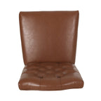 Harriet Contemporary Tufted Faux Leather Dining Chairs (Set of 2) by Christopher Knight Home - 21.50 L x 25.75 W x 41.50 H