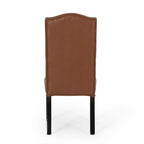 Harriet Contemporary Tufted Faux Leather Dining Chairs (Set of 2) by Christopher Knight Home - 21.50 L x 25.75 W x 41.50 H