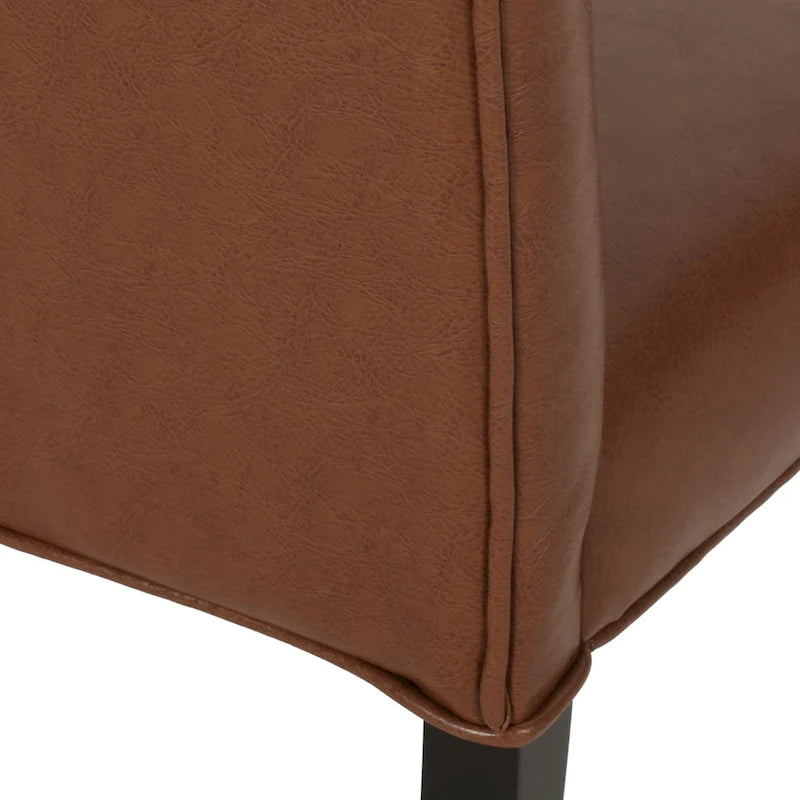 Harriet Contemporary Tufted Faux Leather Dining Chairs (Set of 2) by Christopher Knight Home - 21.50 L x 25.75 W x 41.50 H