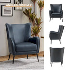 Invidiae Wooden Upholstered Armchair with Metal Legs