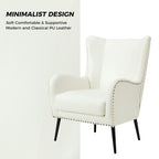 Invidiae Wooden Upholstered Armchair with Metal Legs