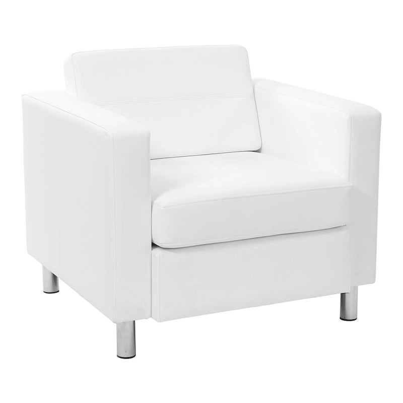 Pacific Arm Accent Chair with Chrome Legs