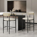 Elmore Fabric and Iron 30 Inch Barstools (Set of 2) by Christopher Knight Home