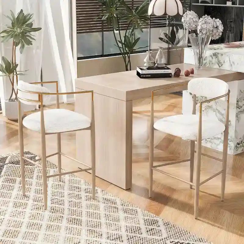 Elmore Fabric and Iron 30 Inch Barstools (Set of 2) by Christopher Knight Home