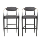 Elmore Fabric and Iron 30 Inch Barstools (Set of 2) by Christopher Knight Home