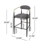 Elmore Fabric and Iron 30 Inch Barstools (Set of 2) by Christopher Knight Home
