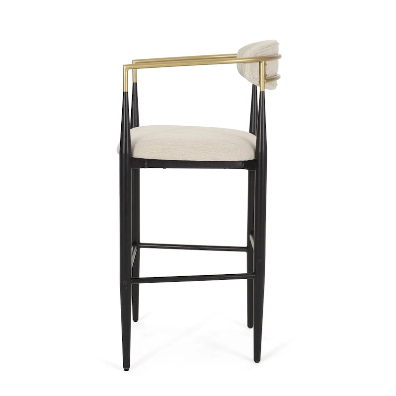 Elmore Fabric and Iron 30 Inch Barstools (Set of 2) by Christopher Knight Home