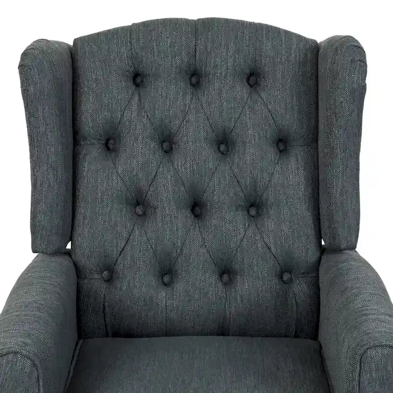Wellscross Contemporary Tufted Fabric Push Back Recliner by Christopher Knight Home