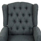Wellscross Contemporary Tufted Fabric Push Back Recliner by Christopher Knight Home
