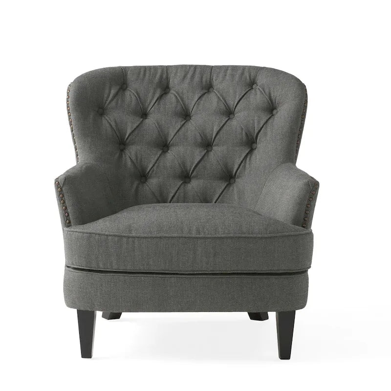Tafton Tufted Club Chair with Ottoman by Christopher Knight Home