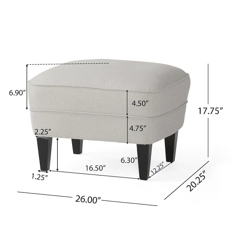 Tafton Tufted Club Chair with Ottoman by Christopher Knight Home