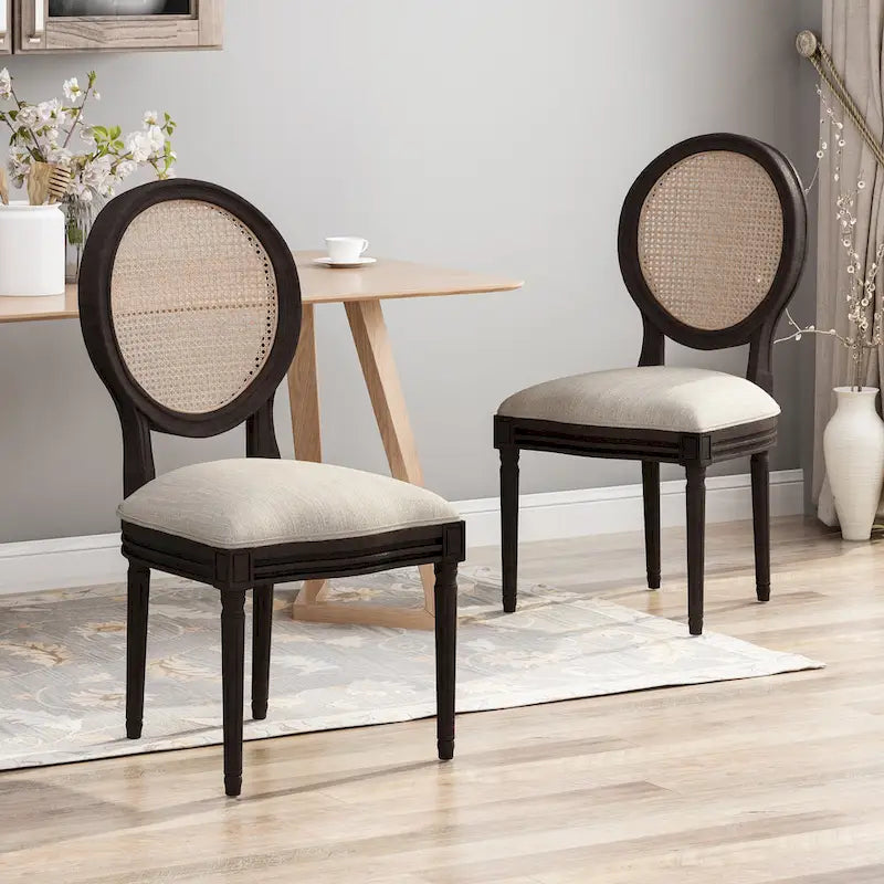 Govan Wooden Dining Chairs with Cushions (Set of 2) by Christopher Knight Home