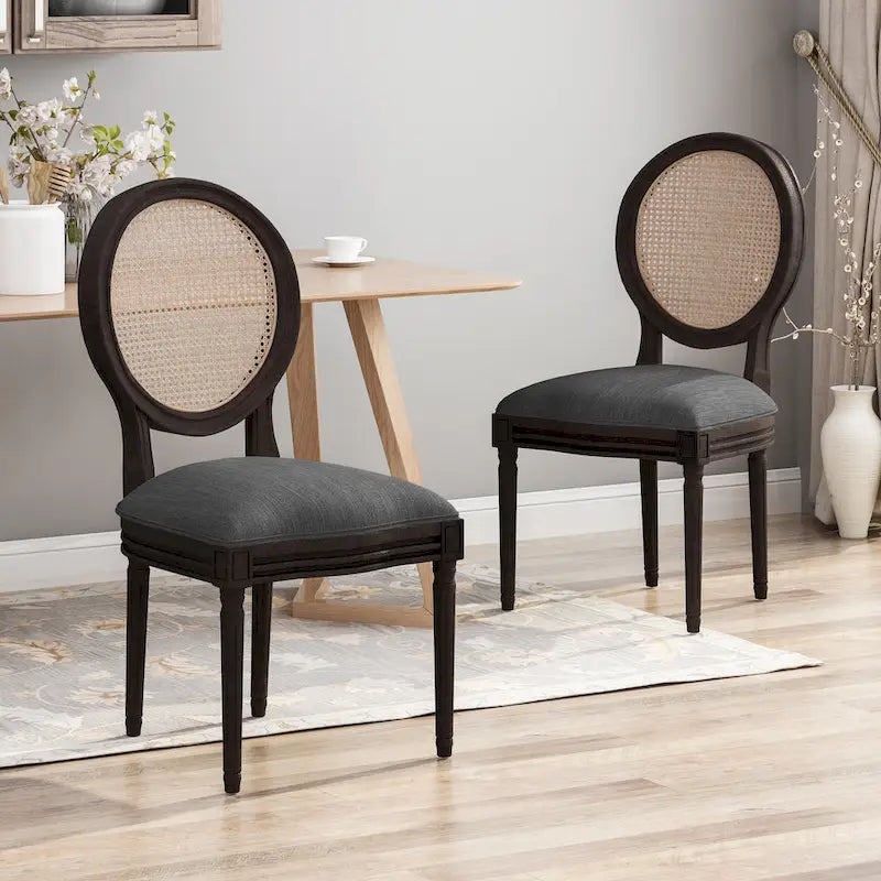 Govan Wooden Dining Chairs with Cushions (Set of 2) by Christopher Knight Home