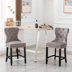 Carter 24 Wingback Tufted Nailhead Counter Stool (Set of 2)
