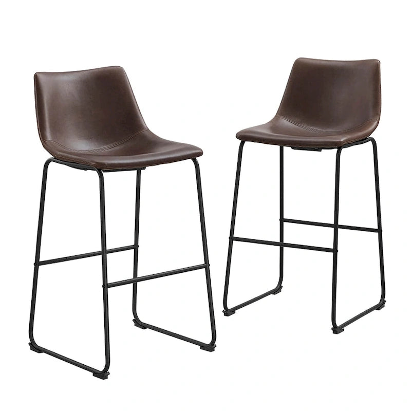 Middlebrook Prusiner 30-inch Faux Leather Bar Stool (Set of 2)