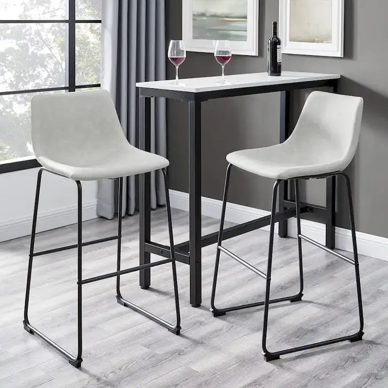 Middlebrook Prusiner 30-inch Faux Leather Bar Stool (Set of 2)