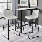 Middlebrook Prusiner 30-inch Faux Leather Bar Stool (Set of 2)