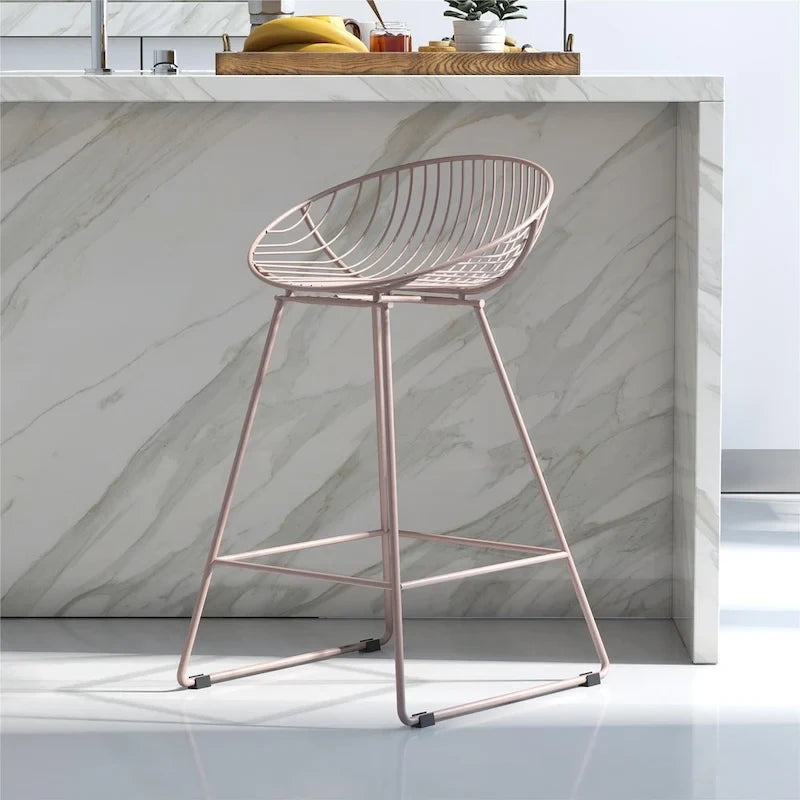 CosmoLiving by Cosmopolitan Ellis 24 Metal Counter Height Bar Stool