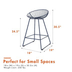 CosmoLiving by Cosmopolitan Ellis 24 Metal Counter Height Bar Stool