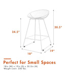 CosmoLiving by Cosmopolitan Ellis 24 Metal Counter Height Bar Stool