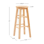 Basic Stationary Backless Bar Stool