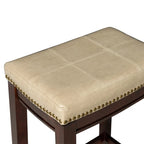 Linon Willamette Backless Saddle-seat Counter Stool