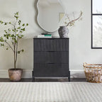 Middlebrook Designs Three Drawer Chest with Reeded Drawer Fronts