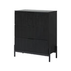 Middlebrook Designs Three Drawer Chest with Reeded Drawer Fronts