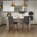 Lilibet Upholstered Counter Height Bar Stools, Set of 2